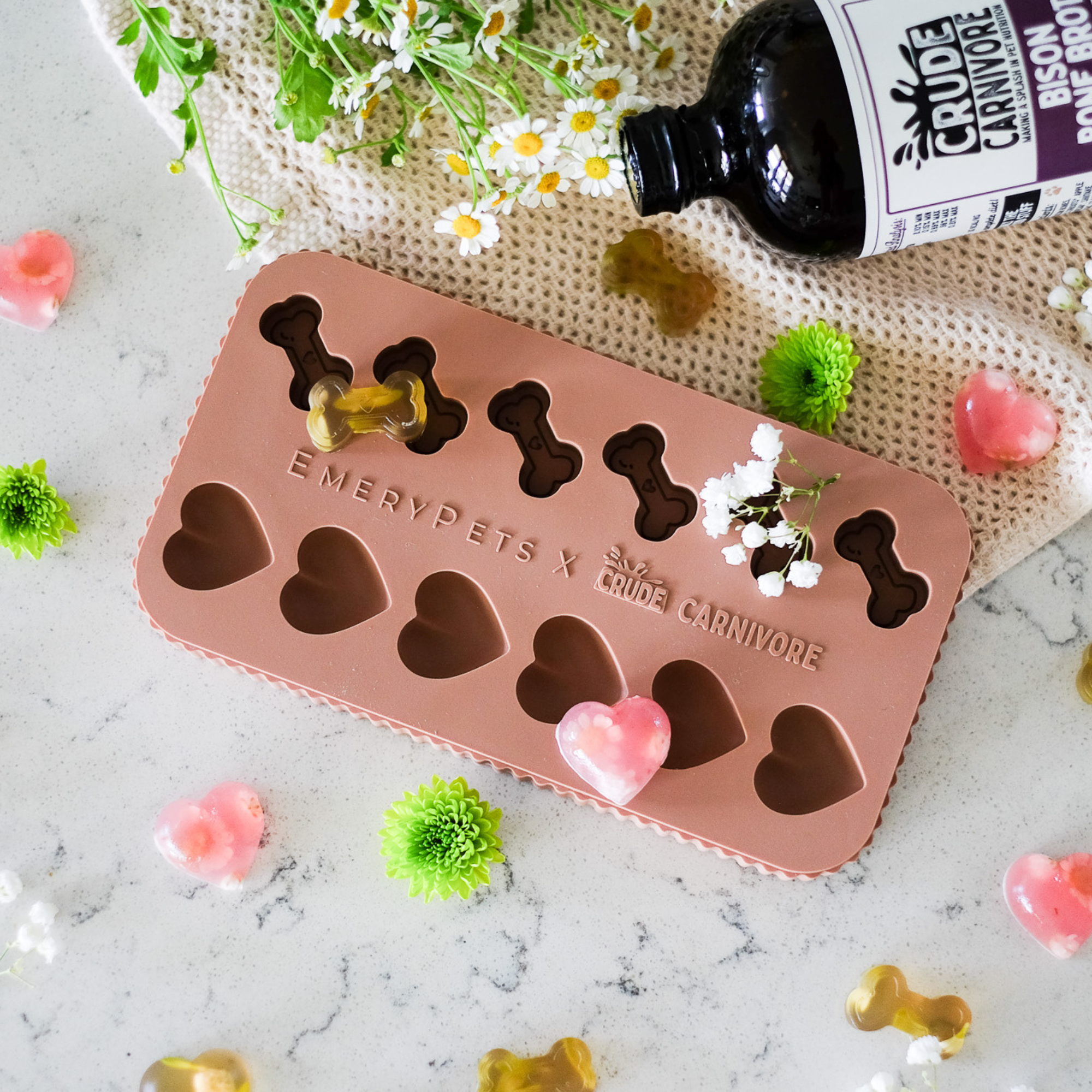 Heart + Bone Treat Mold (EmeryPets x Crude Carnivore)