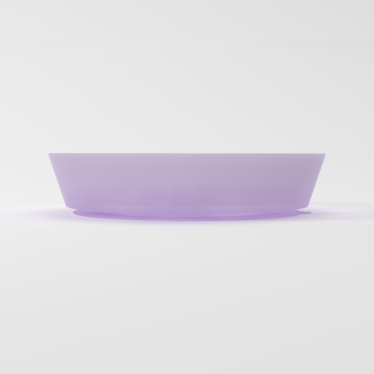 Medium Jelly Purple Flower + Leaf slow feeder bowl, empty side studio view