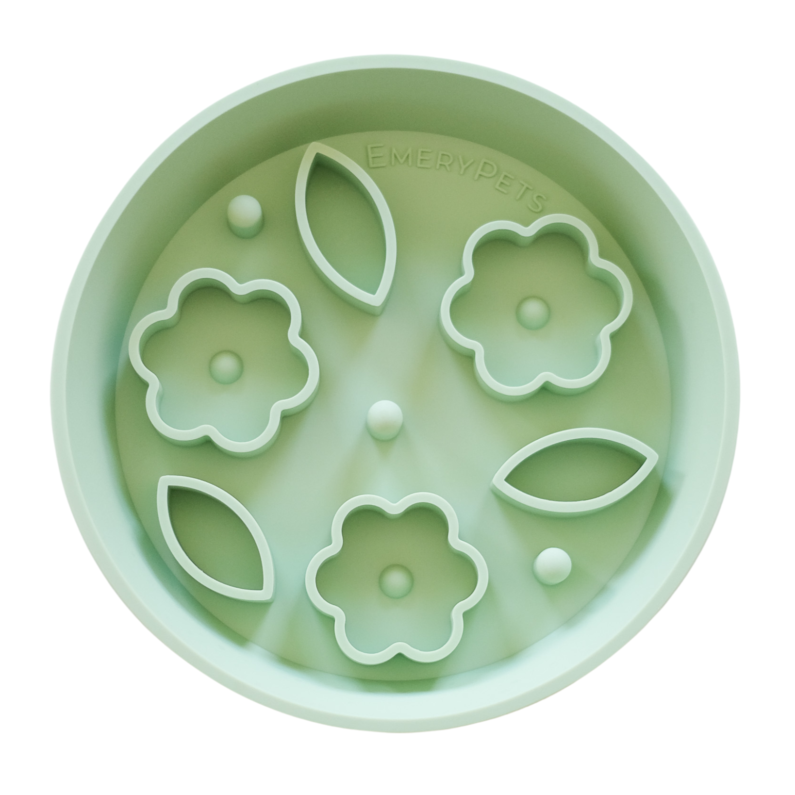 Flower + Leaf Slow Feeder Bowls (Green)