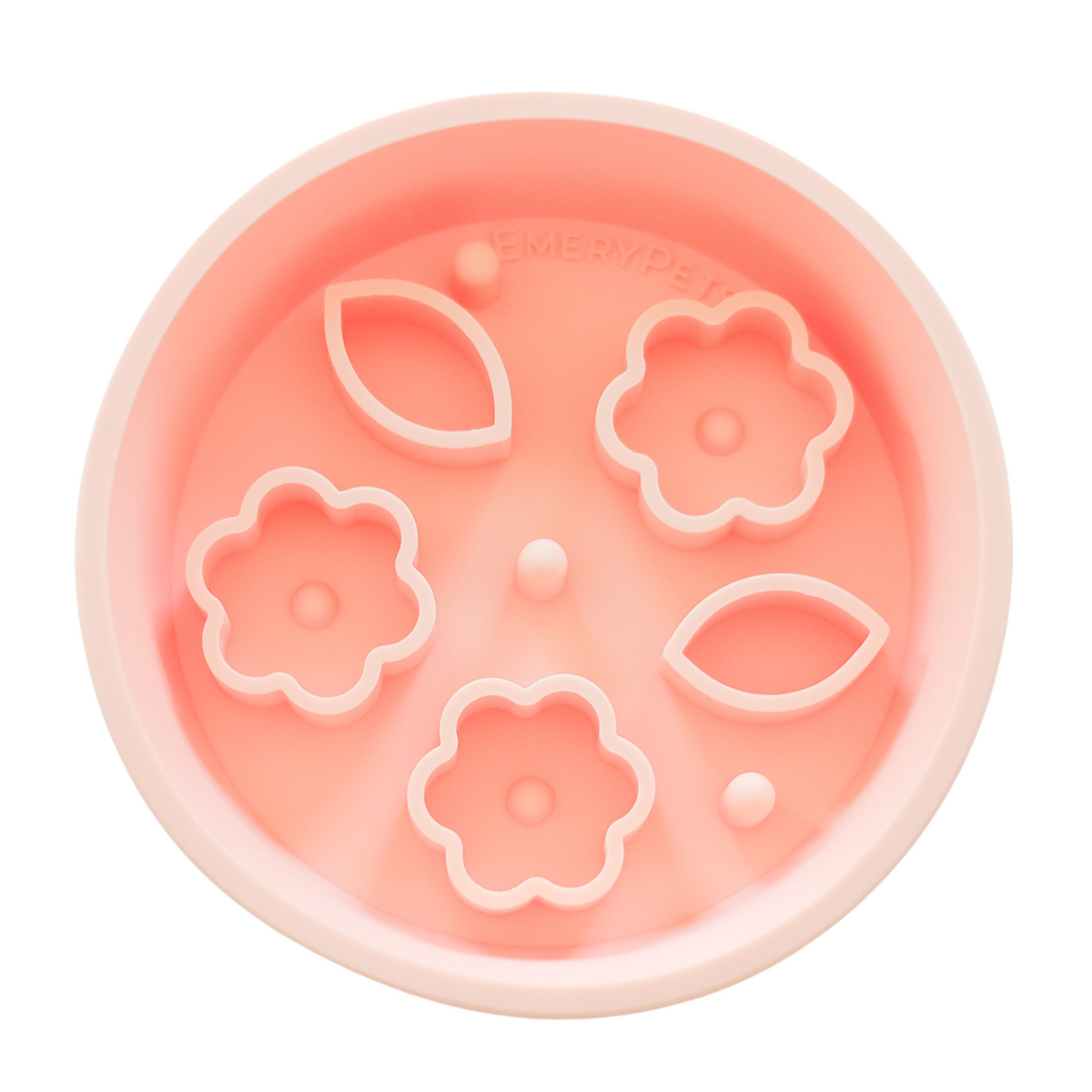 Flower + Leaf Slow Feeder Bowls (Peach)