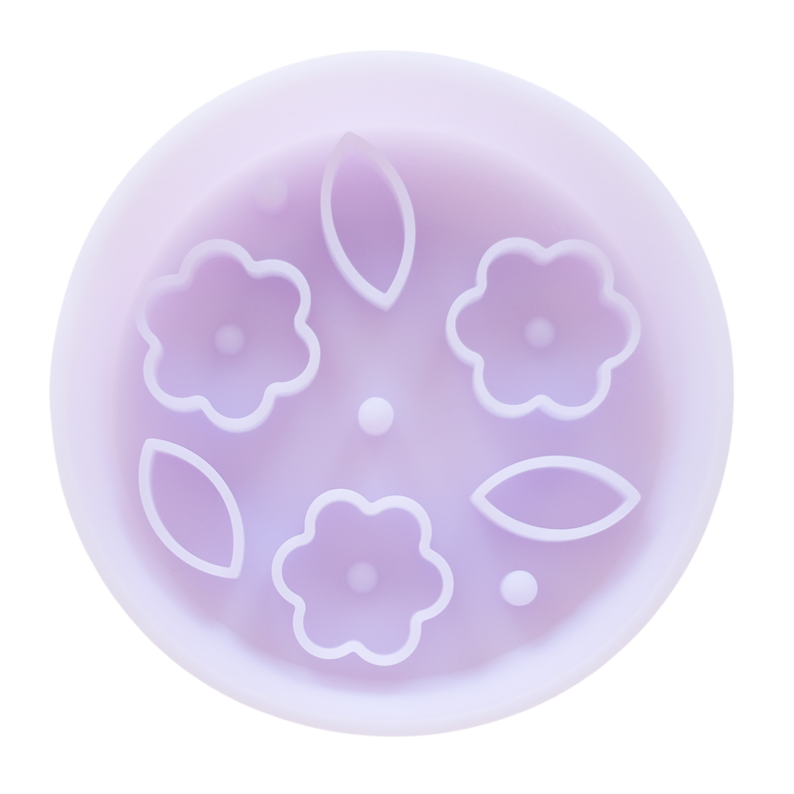 Flower + Leaf Slow Feeder Bowls (Translucent Purple)