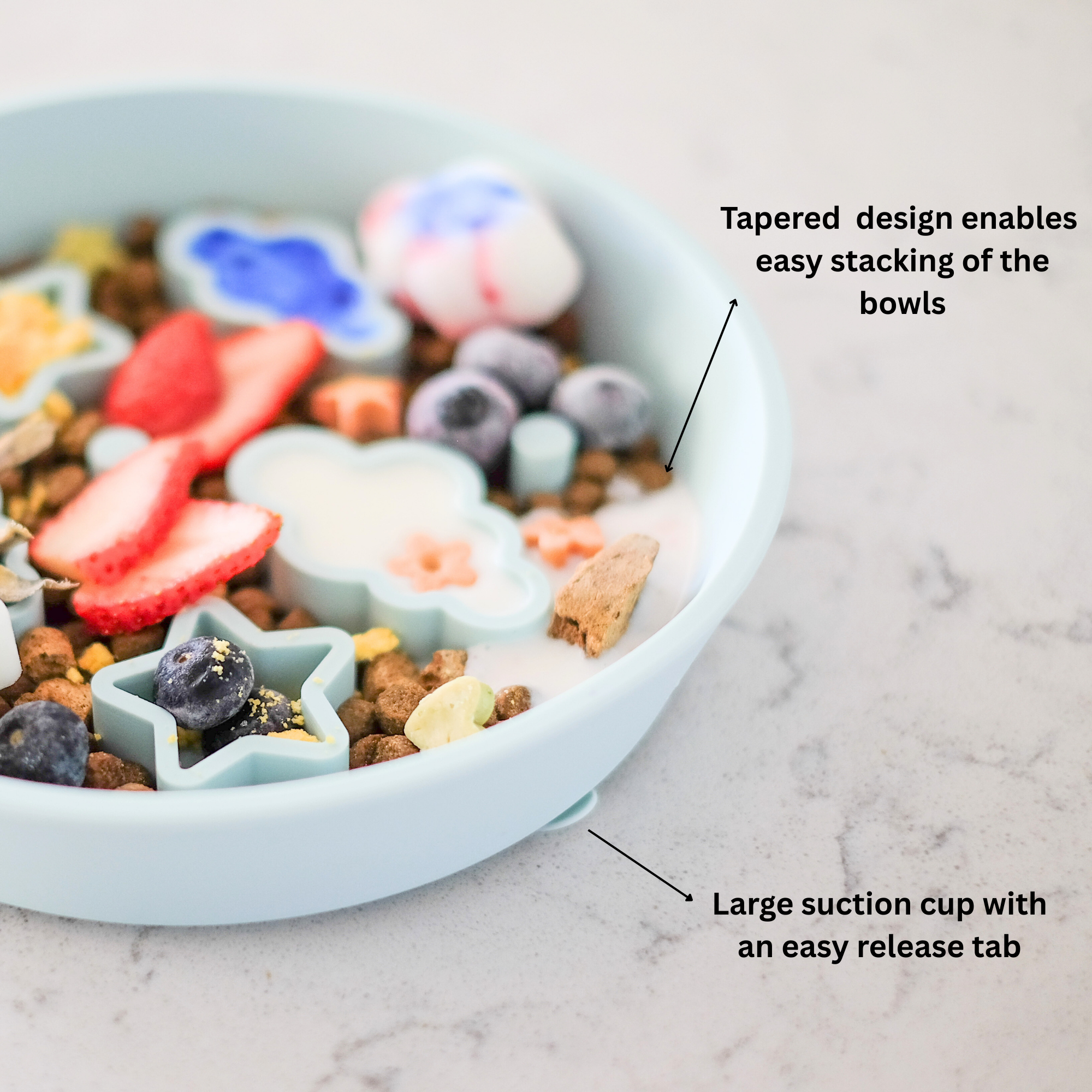 Star + Cloud Slow Feeder Bowls (Blue)