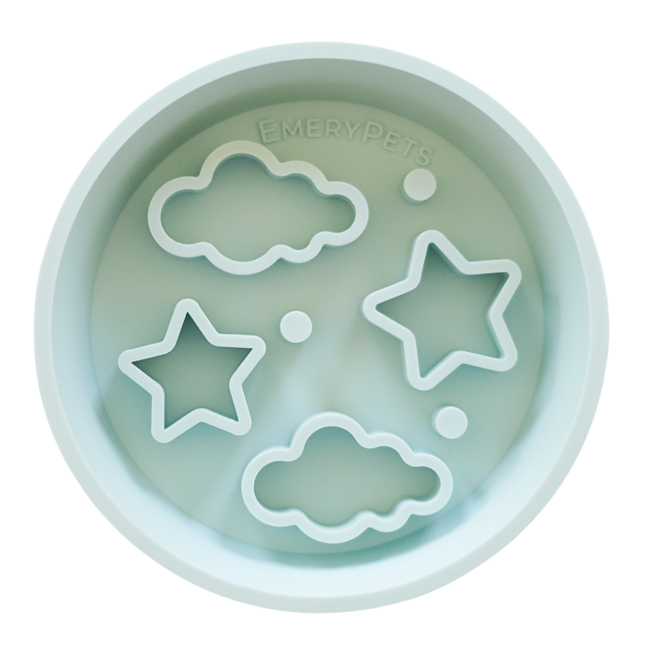 Star + Cloud Slow Feeder Bowls (Blue)