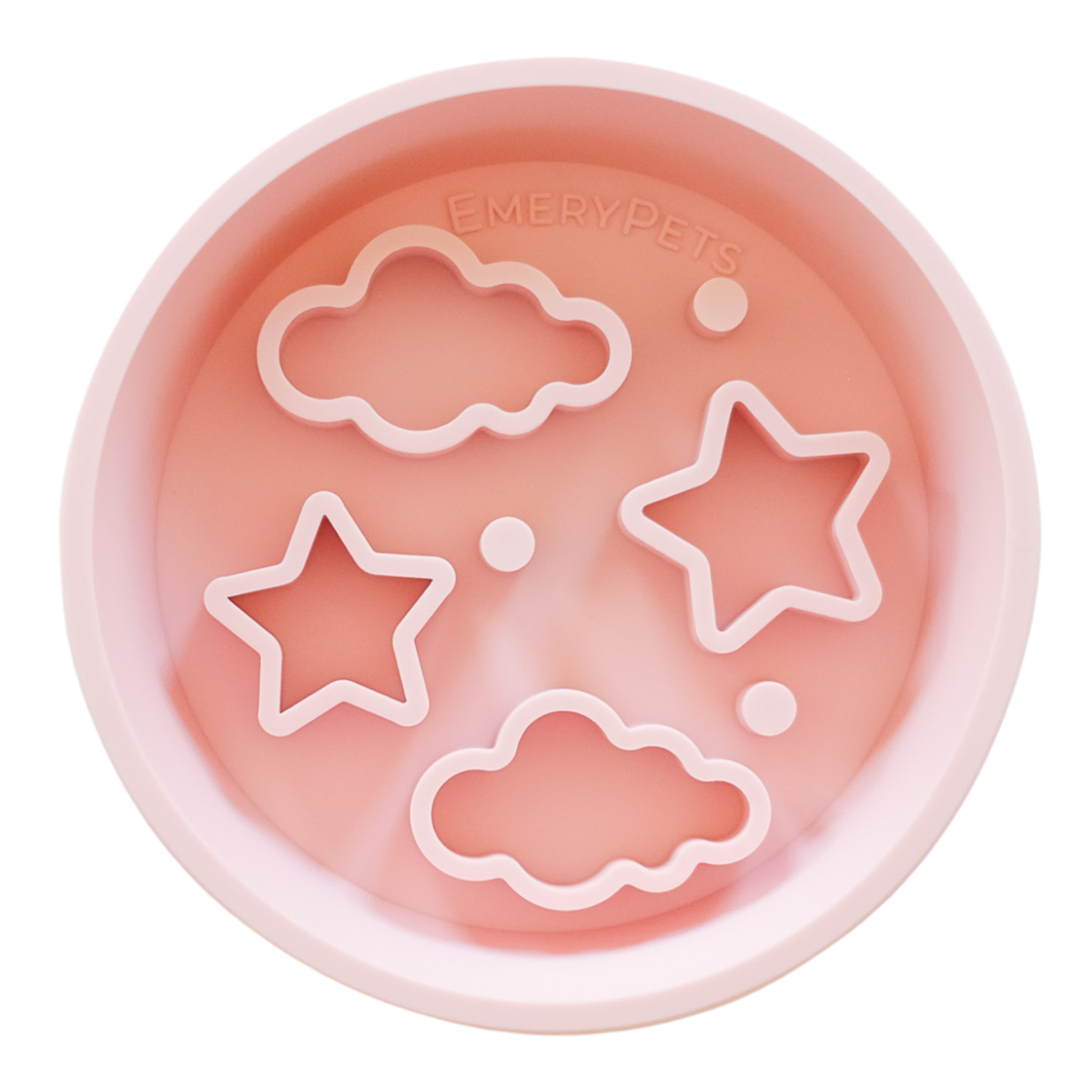 Star + Cloud Slow Feeder Bowl (Pink)