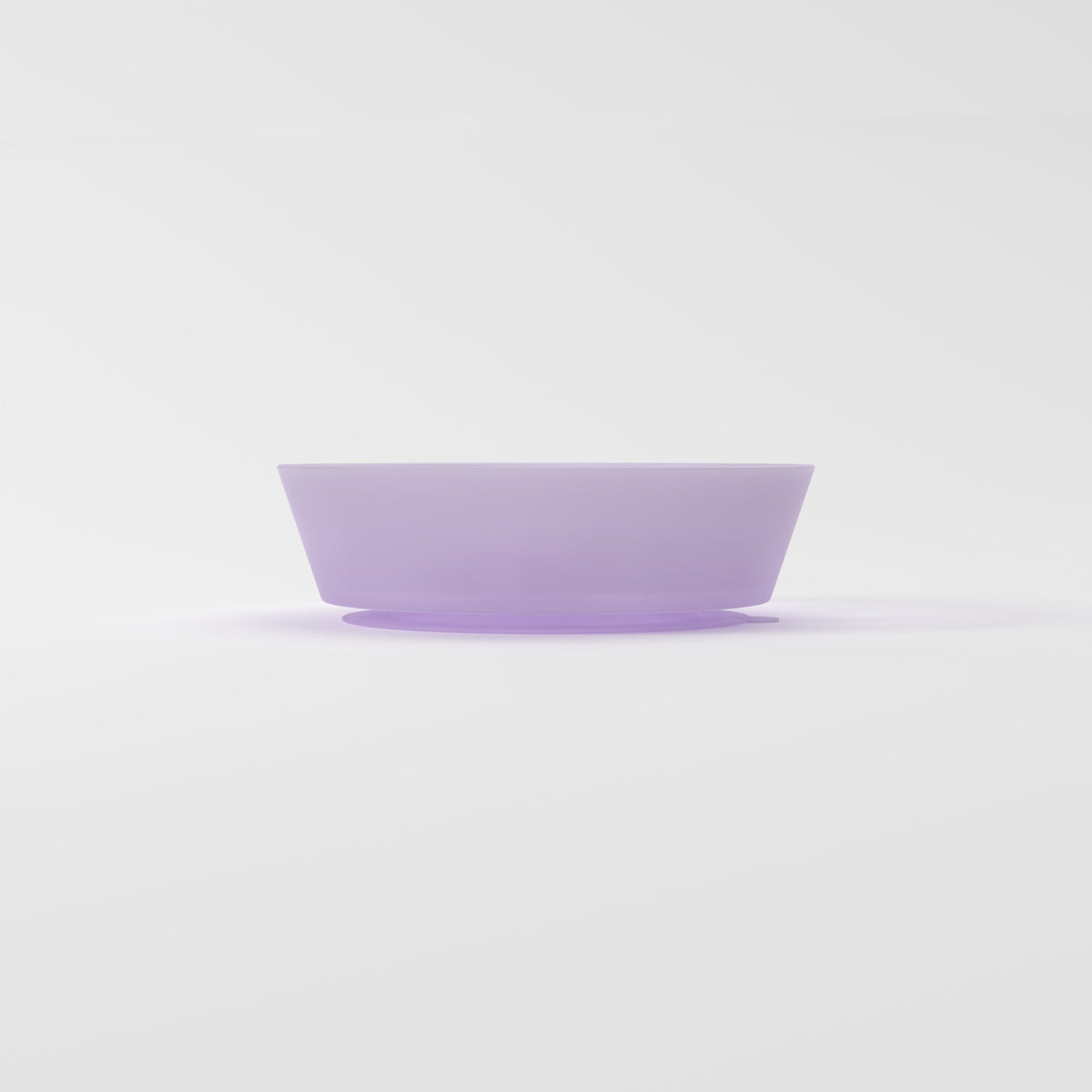Small Jelly Purple Flower + Leaf slow feeder bowl, empty side studio view