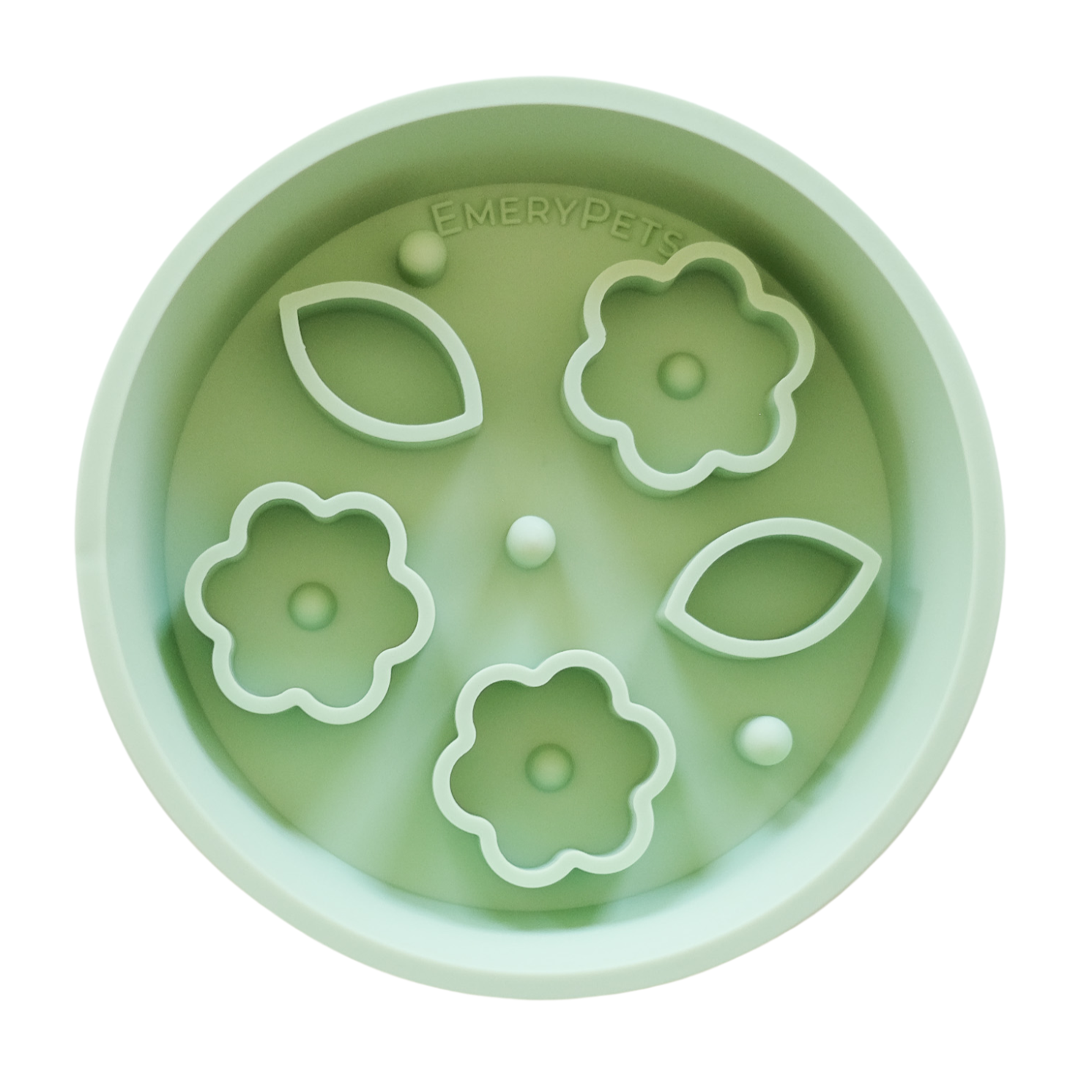 Flower + Leaf Slow Feeder Bowls (Green)